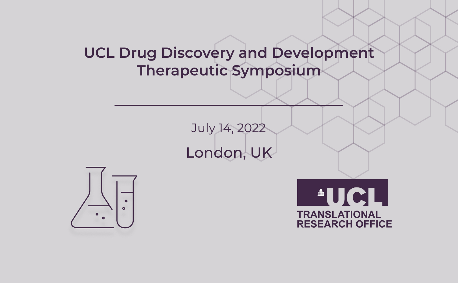 UCL Drug Discovery Events Hero - 752x465px